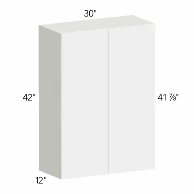 Classic Versailles Sleek White 30"W x 42"H x 12"D Blind Corner Wall Cabinet (BLW27/3042)