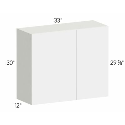 Classic Versailles Sleek White 33"W x 30"H x 12"D Blind Corner Wall Cabinet (BLW30/3330)