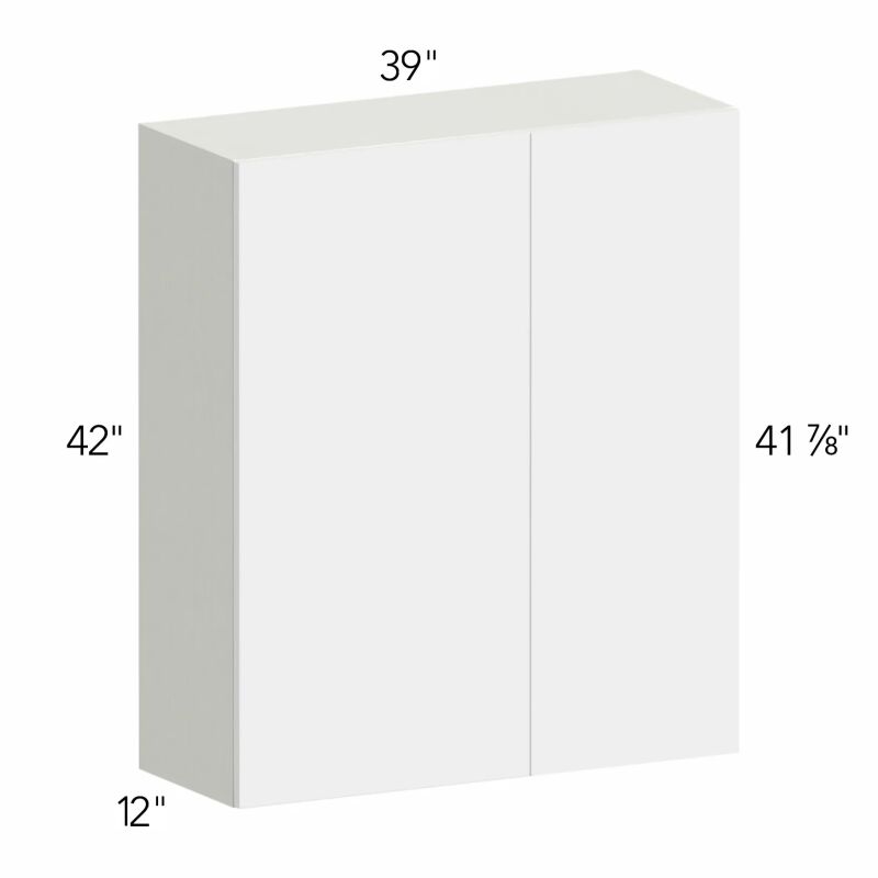 Classic Versailles Sleek White 39"W x 42"H x 12"D Blind Corner Wall Cabinet (BLW36/3942)