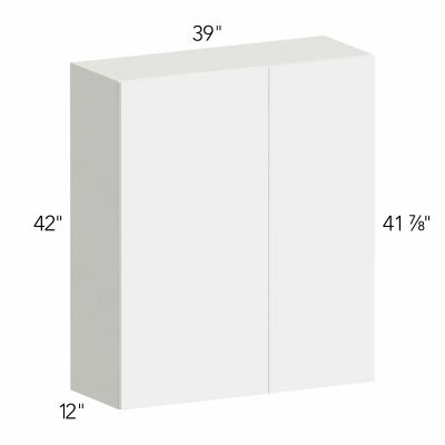 Classic Versailles Sleek White 39"W x 42"H x 12"D Blind Corner Wall Cabinet (BLW36/3942)