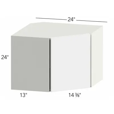Classic Versailles White 24"W x 18"H x 24"D Diagonal Corner Wall Cabinet (CW2418)