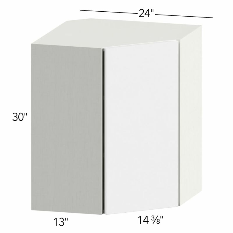 Classic Versailles White 24"W x 30"H x 24"D Diagonal Corner Wall Cabinet (CW2430)
