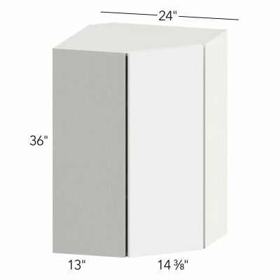 Classic Versailles White 24"W x 36"H x 24"D Diagonal Corner Wall Cabinet (CW2436)
