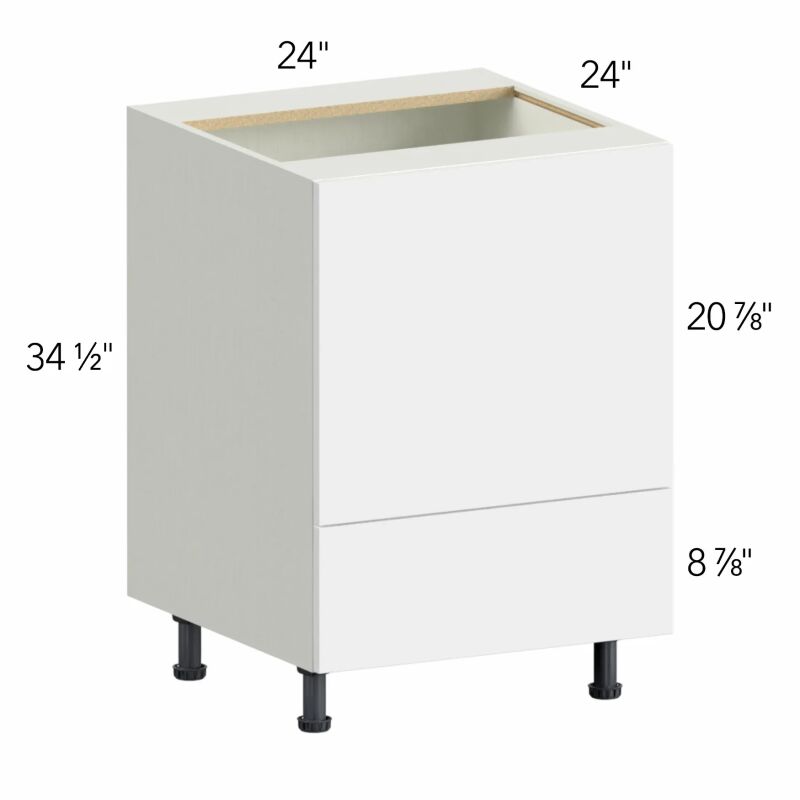 Classic Versailles White 24"W x 34.5"H x 24"D Microwave Base Cabinet (MCB24)
