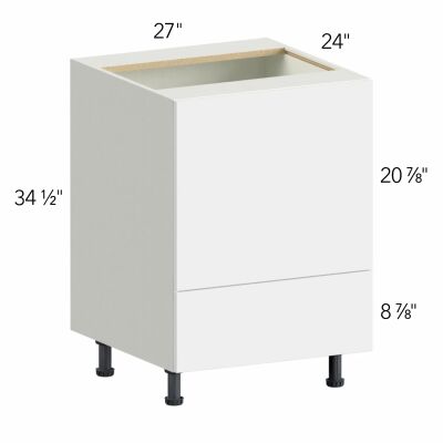 Classic Versailles White 27"W x 34.5"H x 24"D Microwave Base Cabinet (MCB27-TRM)
