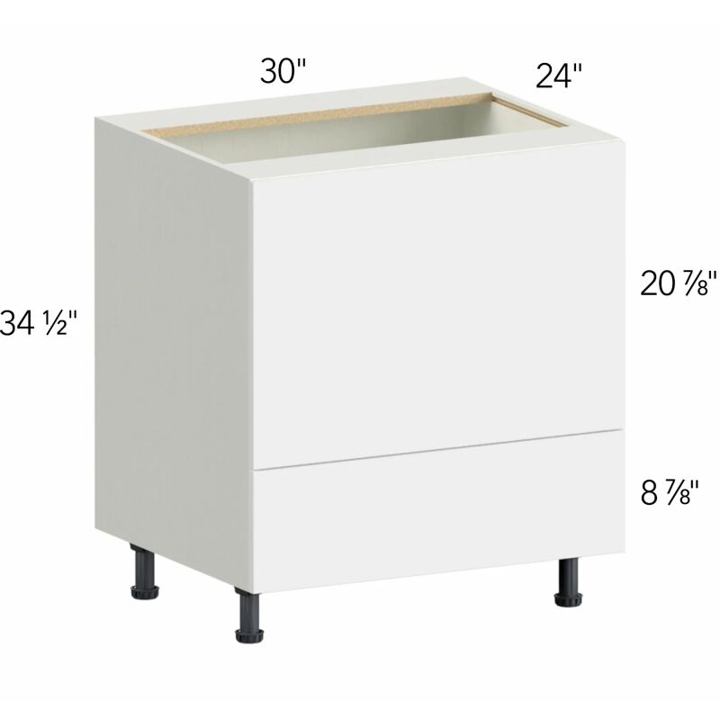 Classic Versailles White 30"W x 34.5"H x 24"D Microwave Base Cabinet (MCB30)