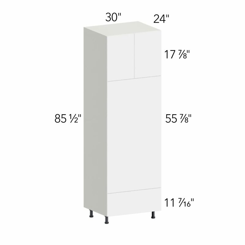 Classic Versailles White 30"W x 84"H x 24"D Double Oven Cabinet (OVD3084)