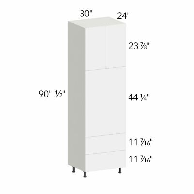 Classic Versailles White 30"W x 90"H x 24"D Double Oven Cabinet (OVD3090)