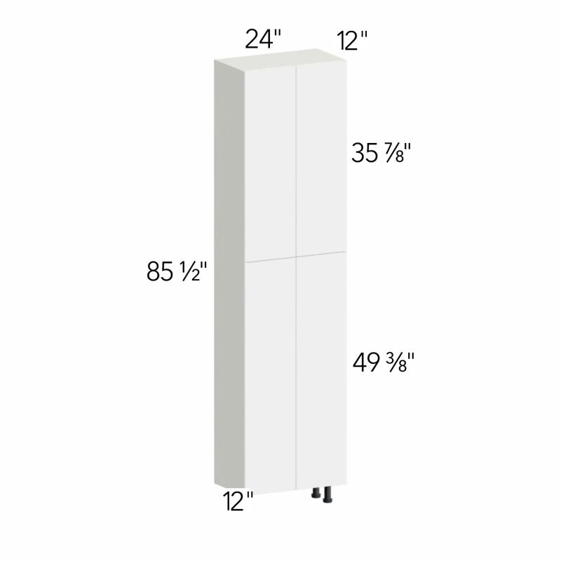 Classic Versailles White 24"W x 84"H x 12"D Tall Pantry Cabinet (UC2412X84)