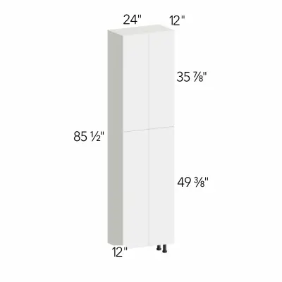 Classic Versailles White 24"W x 84"H x 12"D Tall Pantry Cabinet (UC2412X84)