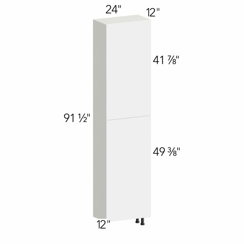 Classic Versailles White 24"W x 90"H x 12"D Tall Pantry Cabinet (UC2412X90)