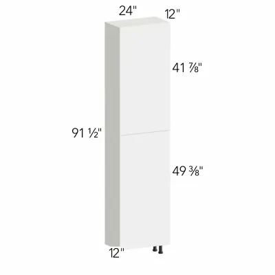Classic Versailles White 24"W x 90"H x 12"D Tall Pantry Cabinet (UC2412X90)