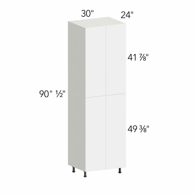 Classic Versailles White 30"W x 90"H x 24"D Tall Pantry Cabinet (UC3024X90)