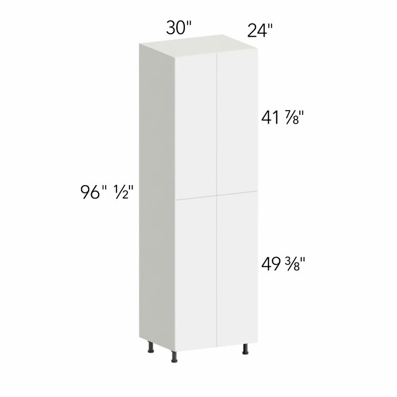 Classic Versailles White 30"W x 96"H x 24"D Tall Pantry Cabinet (UC3024X96)