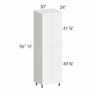 Classic Versailles White 30"W x 96"H x 24"D Tall Pantry Cabinet (UC3024X96)