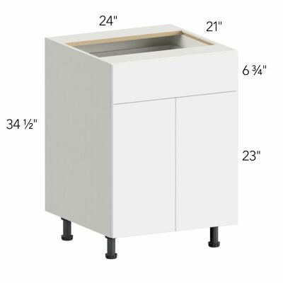 Classic Versailles White 24"W x 34.5"H x 21"D Vanity Cabinet (V24DR)