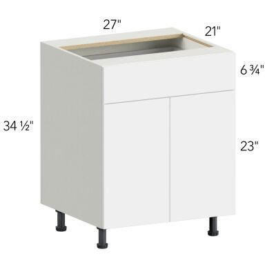 Classic Versailles White 27"W x 34.5"H x 21"D Vanity Cabinet (V27)
