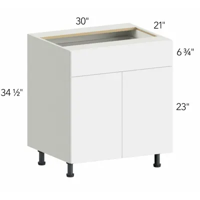 Classic Versailles White 30"W x 34.5"H x 21"D Vanity Cabinet (V30DL)