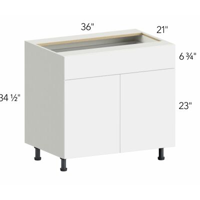 Classic Versailles White 36"W x 34.5"H x 21"D Vanity Cabinet (V36DL)