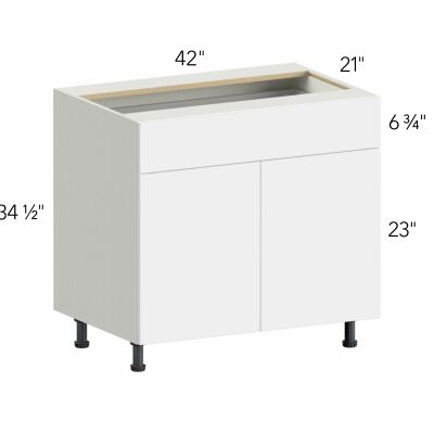 Classic Versailles White 42"W x 34.5"H x 21"D Vanity Cabinet (V42DR)