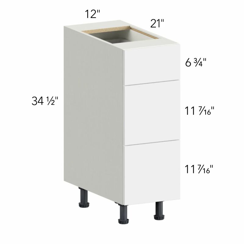 Classic Versailles Ale 12"W x 34.5"H x 21"D Vanity Drawer Base (VDB12)
