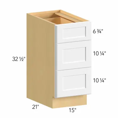 Classic Versailles Ale 15"W x 32.5"H x 21"D Vanity Drawer Base (VDB15-HA)