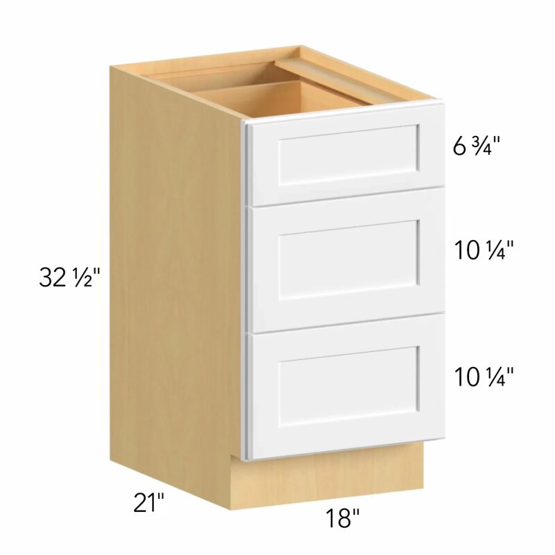 Classic Versailles Ale 18"W x 32.5"H x 21"D Vanity Drawer Base (VDB18-HA)