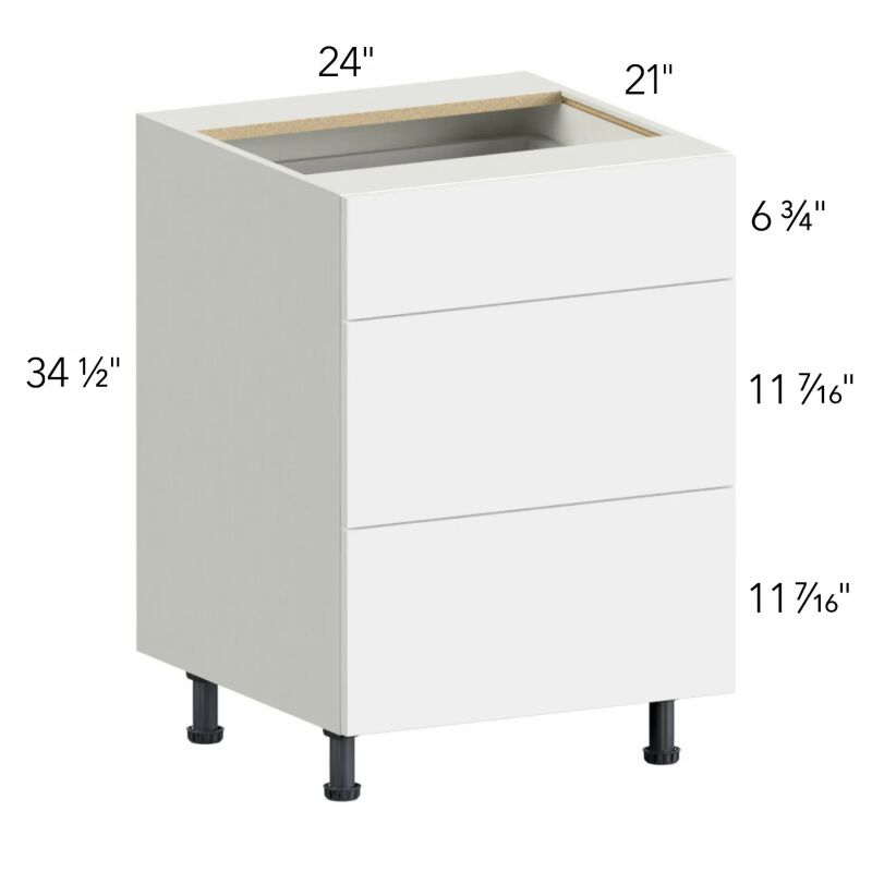 Classic Versailles White 24"W x 34.5"H x 21"D Vanity Drawer Base (VDB24)