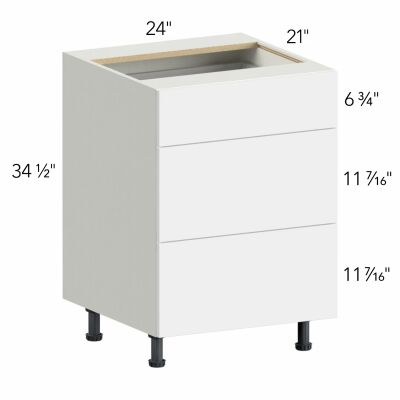 Classic Versailles White 24"W x 34.5"H x 21"D Vanity Drawer Base (VDB24)