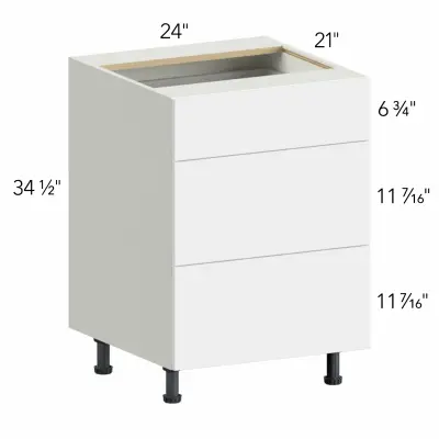 Classic Versailles White 24"W x 34.5"H x 21"D Vanity Drawer Base (VDB24)
