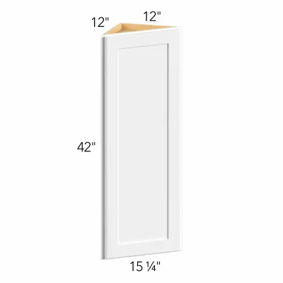 Classic Versailles White 12"W x 42"H x 12"D Wall End Cabinet (WEC1242)
