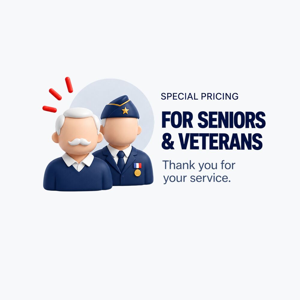 10% Off for Seniors & Veterans